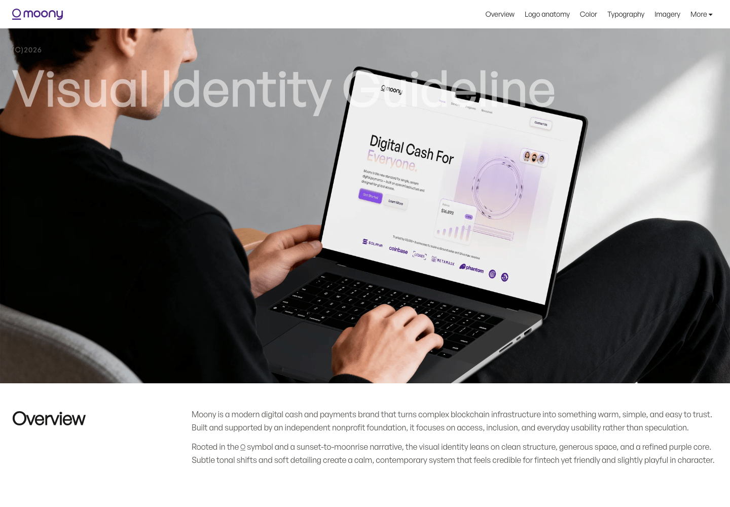 Moony published brand guideline preview